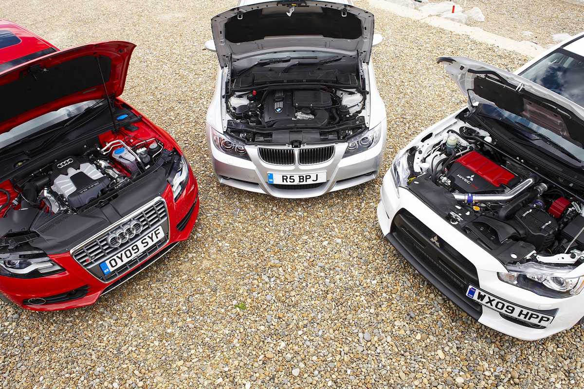 Audi S4 v BMW 335i v Mitsubishi Evo X FQ330