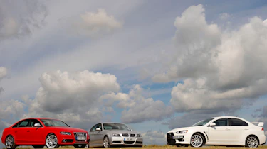 Audi S4 v BMW 335i v Mitsubishi Evo X FQ330