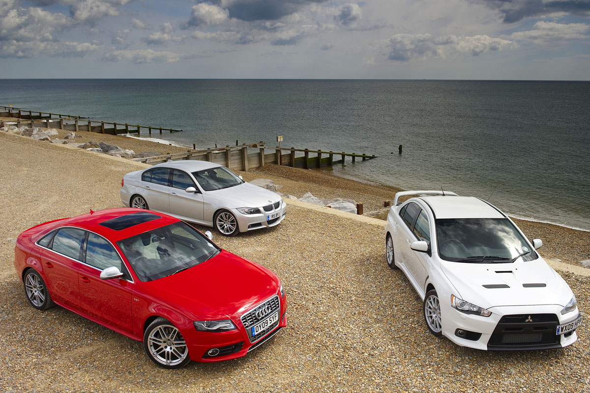 Audi S4 v BMW 335i v Mitsubishi Evo X FQ330