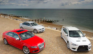 Audi S4 v BMW 335i v Mitsubishi Evo X FQ330
