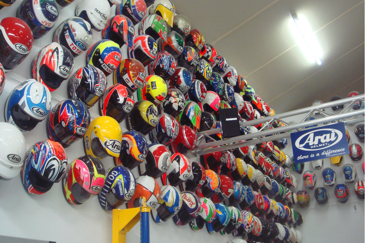 Arai track helmets
