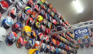 Arai track helmets