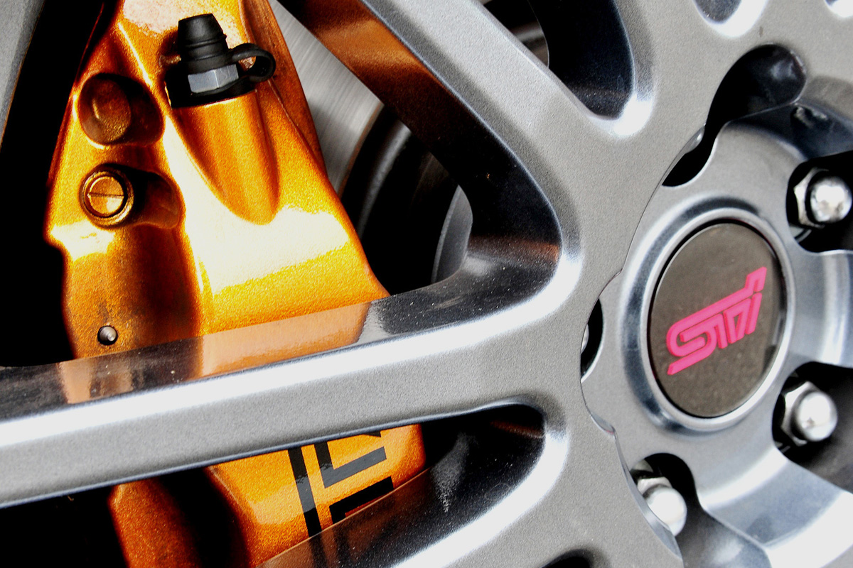 Subaru Impreza WRX STi Spec C wheel and caliper