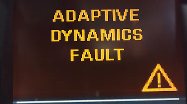 Jaguar XFR dashboard warning sign