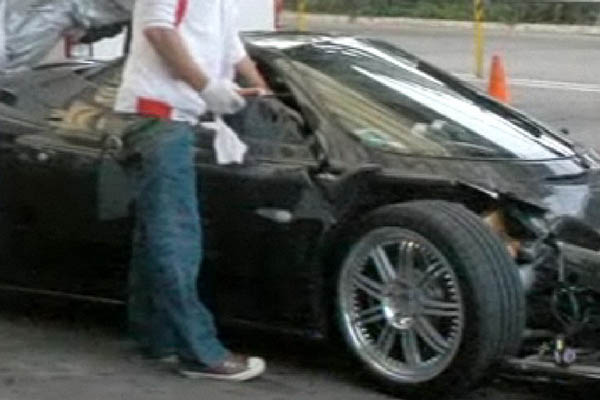 Crashed Pagani Zonda F