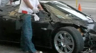 Crashed Pagani Zonda F