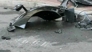 Crashed Pagani Zonda F