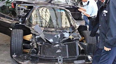 Crashed Pagani Zonda F