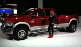 Chris Harris at Detroit motor show