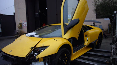 Lamborghini Murcielago LP670-4 SV crash