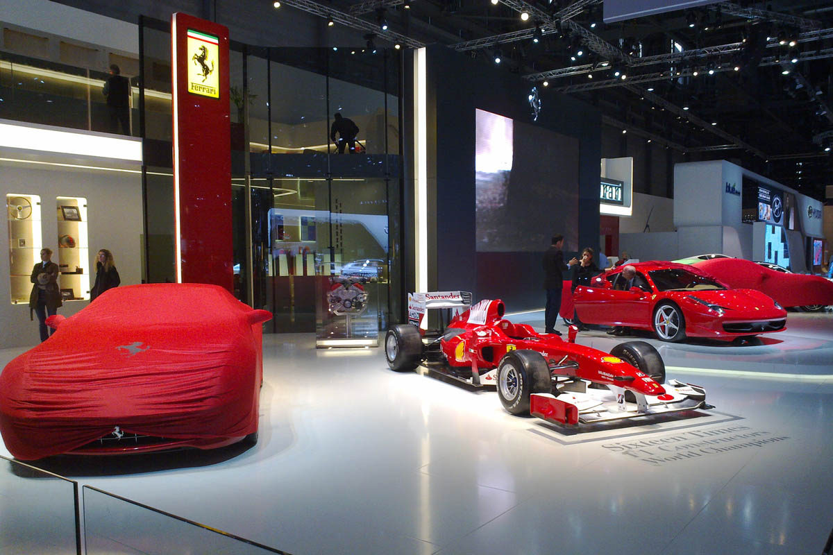 Ferrari supercar stand