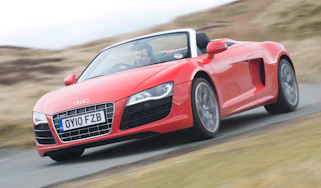 Audi R8 Spyder v Porsche 911 Turbo v Ferrari California v Jaguar XKR