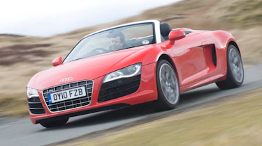 Audi R8 Spyder v Porsche 911 Turbo v Ferrari California v Jaguar XKR