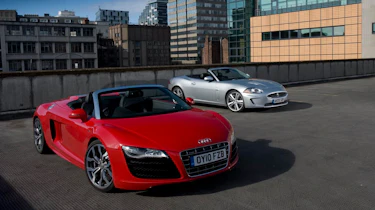 Audi R8 and Jag XKR