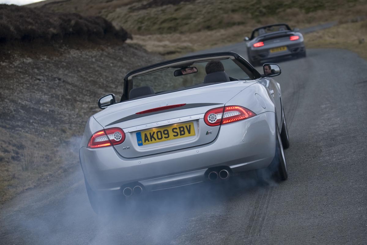 Jaguar does burnout