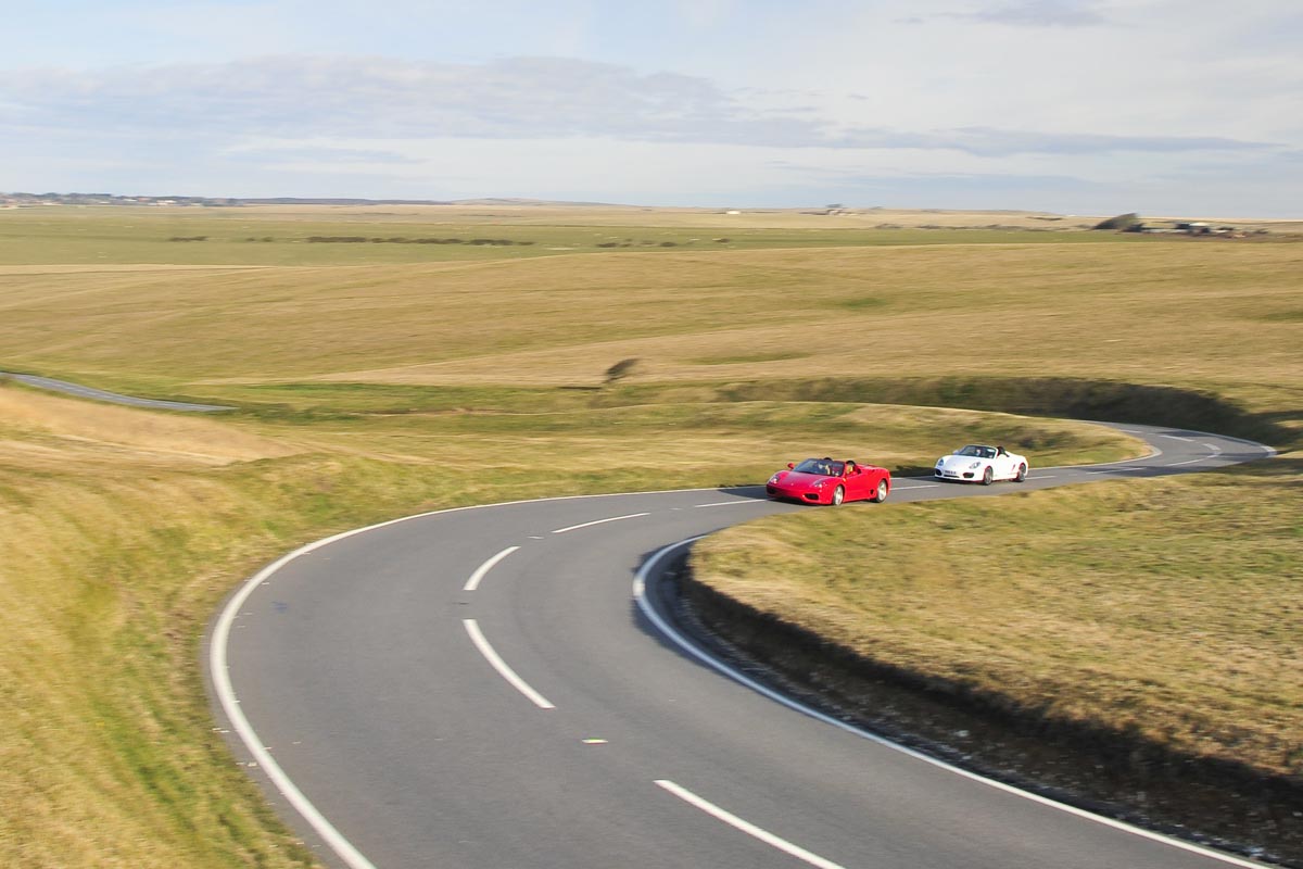 Long cornering shot