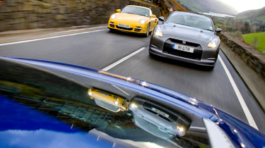 Audi R8 V10 v Porsche 911 Turbo v Nissan GT-R