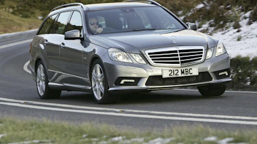 Mercedes E-Class estate cornering