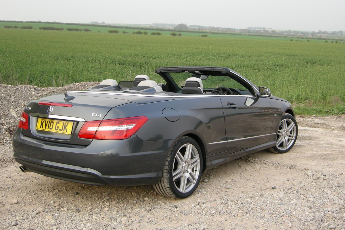 Mercedes E-Class Cabrio roof down
