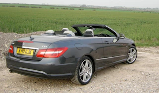 Mercedes E-Class Cabrio roof down