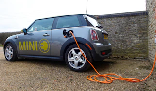 Mini E electric charging up