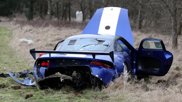 crashed 9ff GT9R rear1