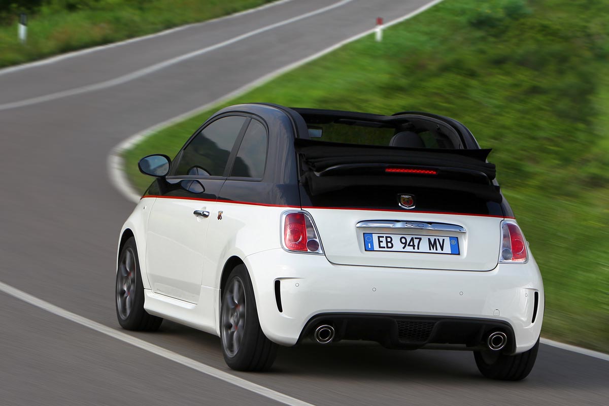 Abarth 500C rear on road