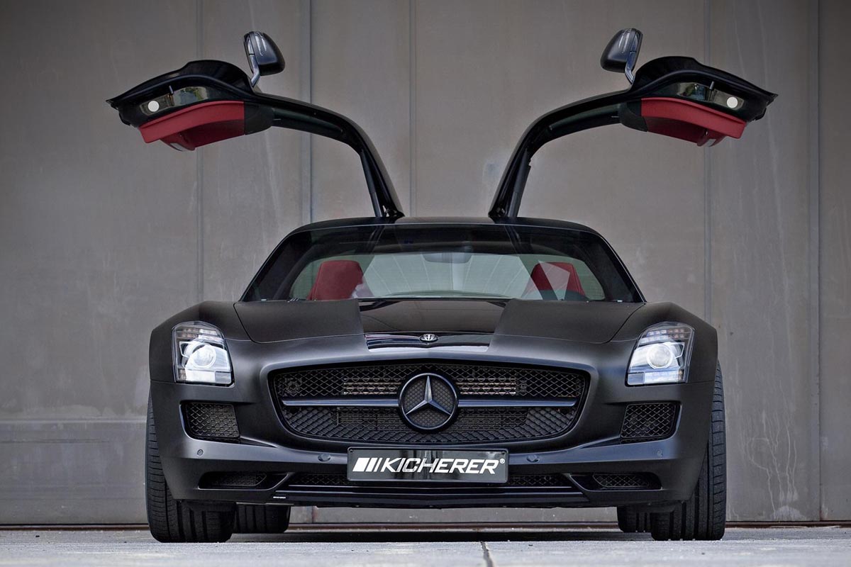 Mercedes SLS AMG 'Black' by Kicherer, dead front picture