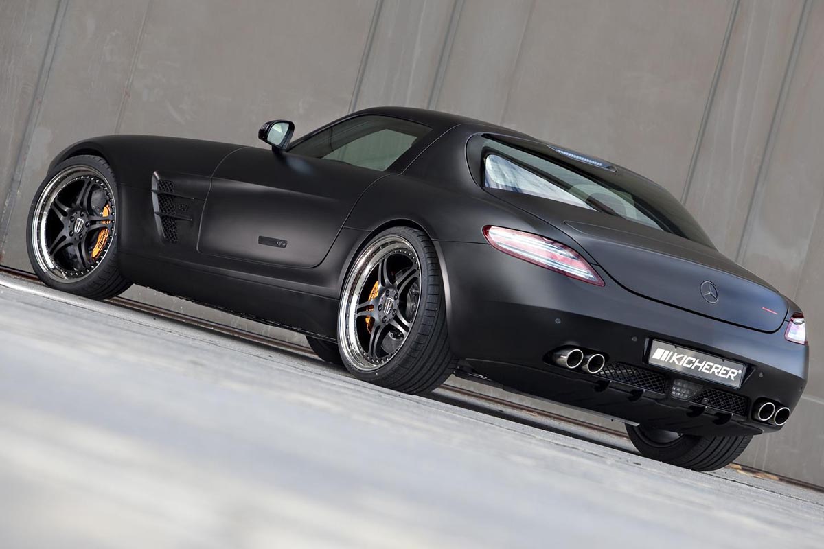 Mercedes SLS AMG 'Black' by Kicherer, rear three-quarter picture