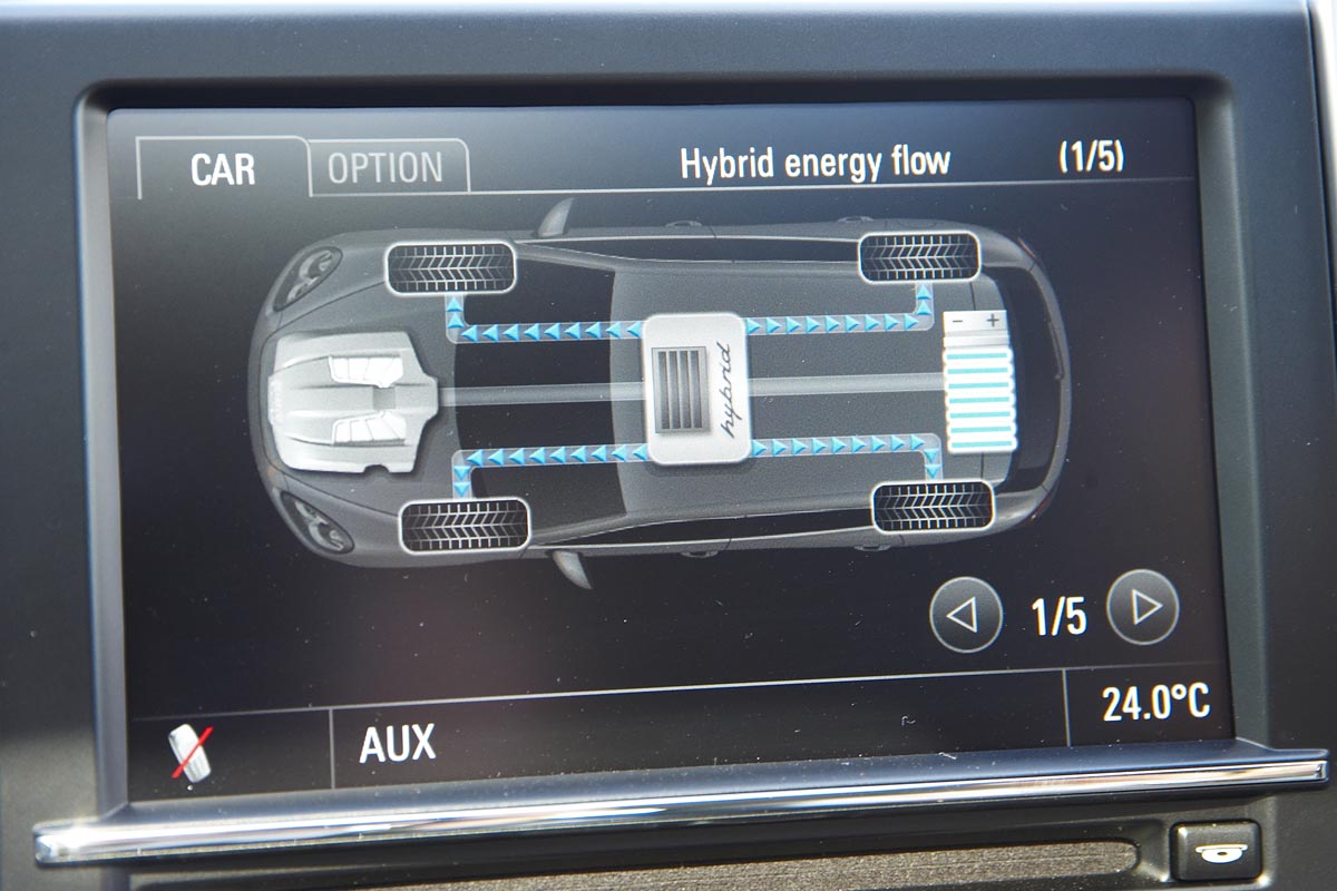 Porsche Cayenne Hybrid screen