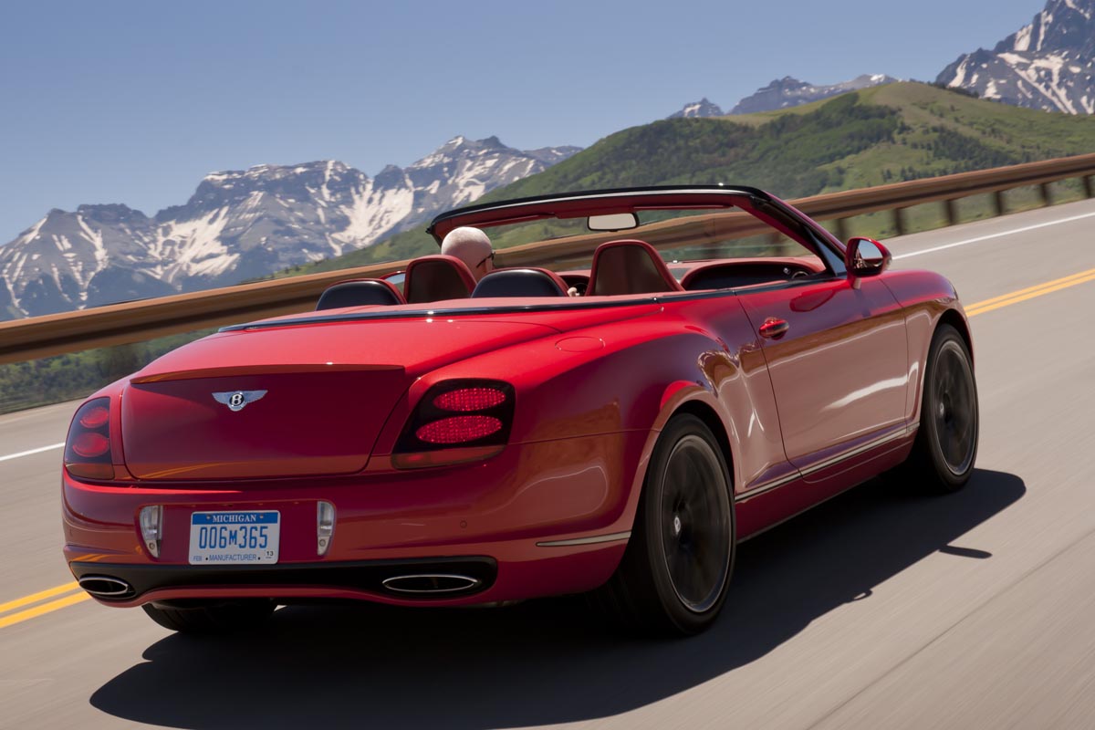 Bentley Conti GT Supersports convertible rear tracking