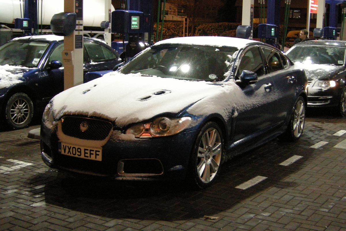 Jaguar XFR long term snow