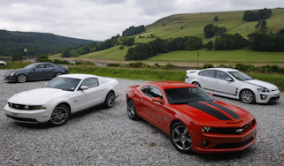 Chevrolet Camaro SS v Ford Mustang GT v Vauxhall VXR8 Bathurst S v Cadillac CTS-V