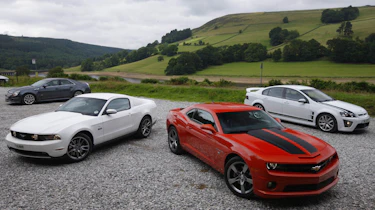 Chevrolet Camaro SS v Ford Mustang GT v Vauxhall VXR8 Bathurst S v Cadillac CTS-V