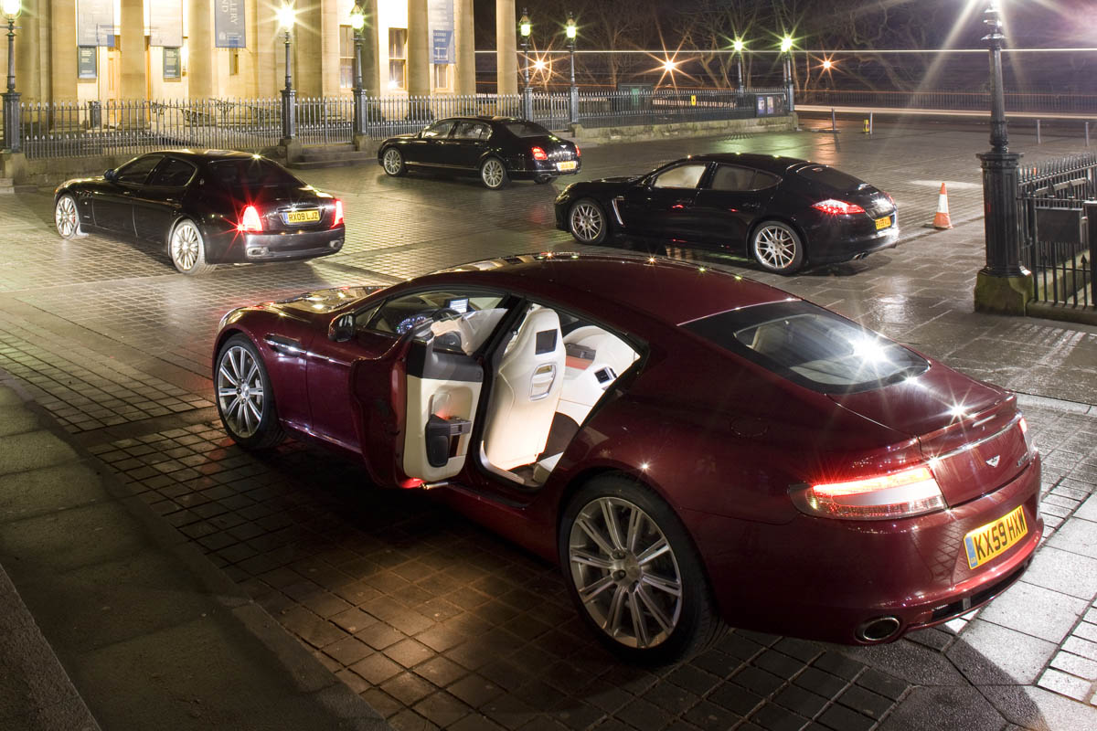 Aston Martin Rapide v Porsche Panamera Turbo v Maserati Quattroporte GT S v Bentley Flying Spur Speed
