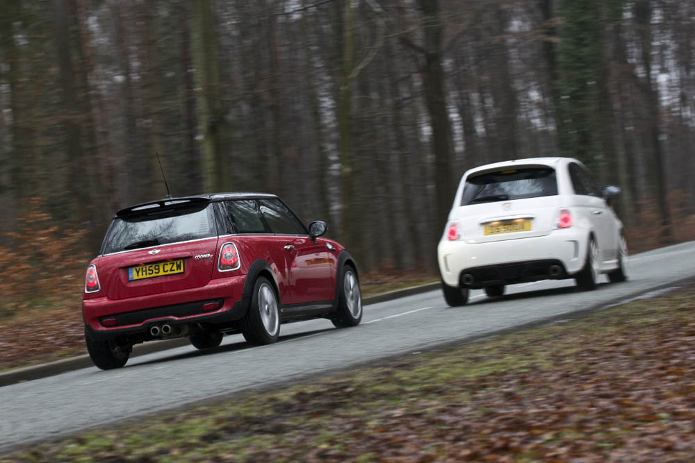 Mini Cooper S and Abarth 500