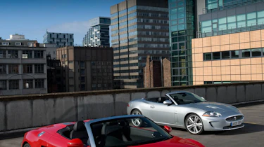 Audi R8 Spyder and Jaguar XKR