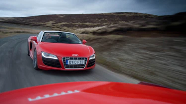 Audi R8 Spyder and Ferrari California