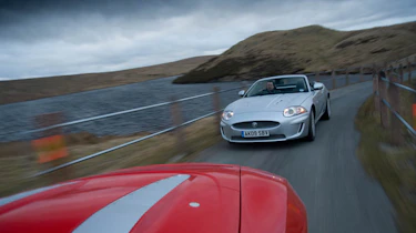 Audi R8 Spyder and Jaguar XKR