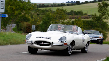 Jaguar 75 celebration drive to Goodwood