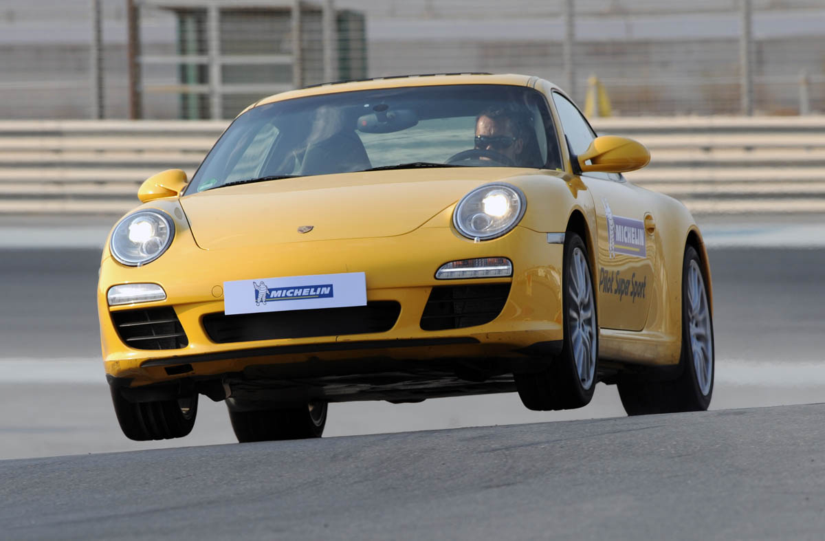 Porsche 911 on two wheels