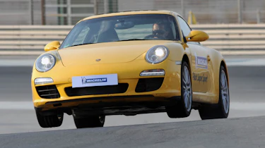 Porsche 911 on two wheels