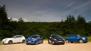 Alfa Romeo Mito Cloverleaf v Renault Clio Gordini 200 v Fiat Punto Abarth v Mini Cooper S