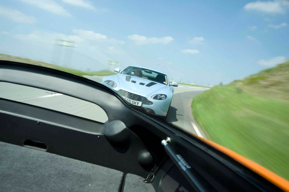 Mercedes SLS AMG v Ferrari 599, Porsche 911, Aston Martin, Audi R8 and Bristol Fighter