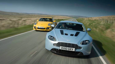 Mercedes SLS AMG v Ferrari 599, Porsche 911, Aston Martin, Audi R8 and Bristol Fighter
