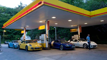 Mercedes SLS AMG v Ferrari 599, Porsche 911, Aston Martin, Audi R8 and Bristol Fighter