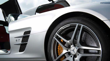 Mercedes SLS AMG v Ferrari 599, Porsche 911, Aston Martin, Audi R8 and Bristol Fighter