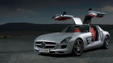 Mercedes SLS AMG v Ferrari 599, Porsche 911, Aston Martin, Audi R8 and Bristol Fighter