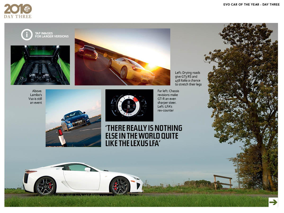 evo issue 152 - Car of the Year - on iPad