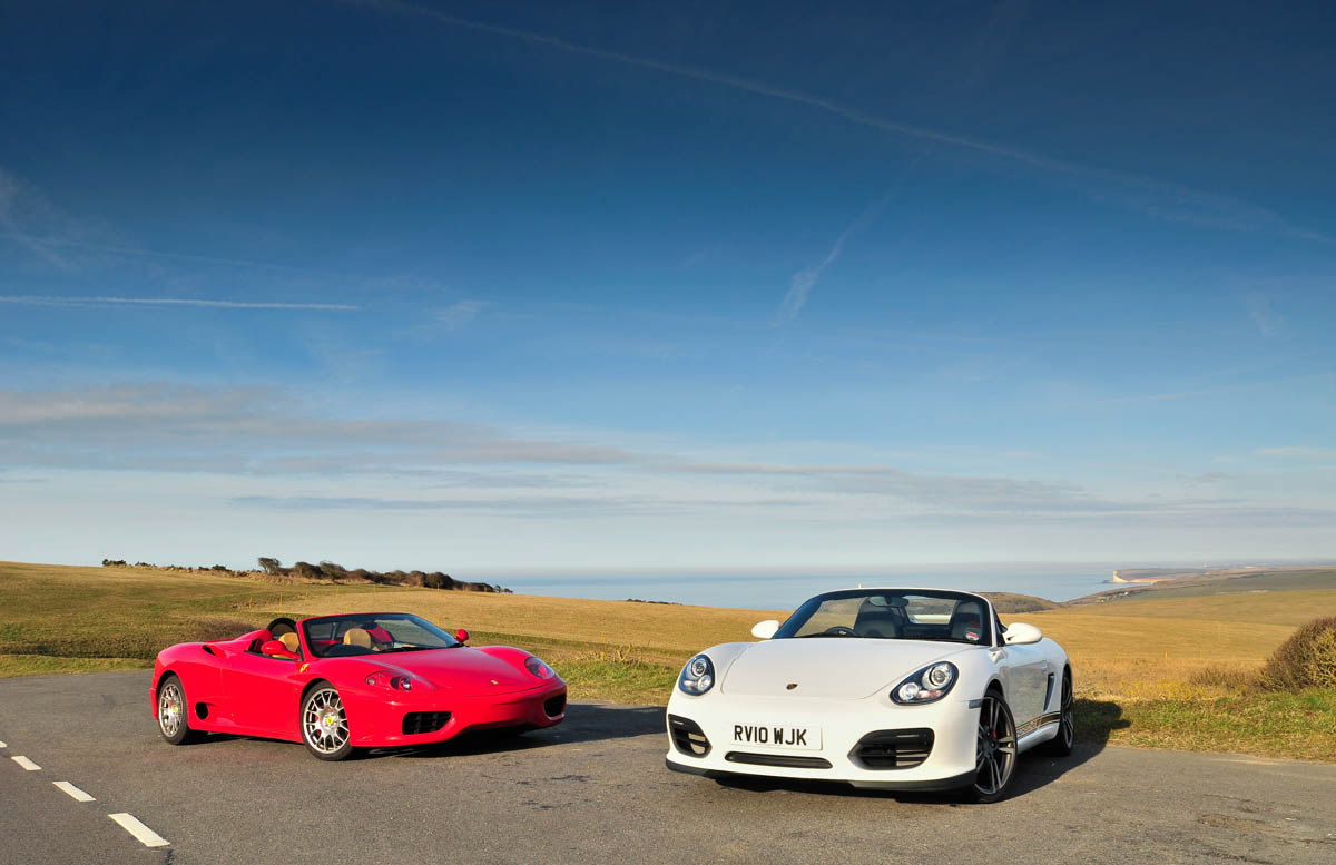 Porsche Boxter Spyder v Ferrari 360 Spider